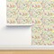 Watercolor Fruit Tropical Summer Floral Citrus Orange Avocado Papaya Lemon Peach Custom Removable Wallpaper by Spoonflower Peel & Stick Wallpaper 2FT Wide